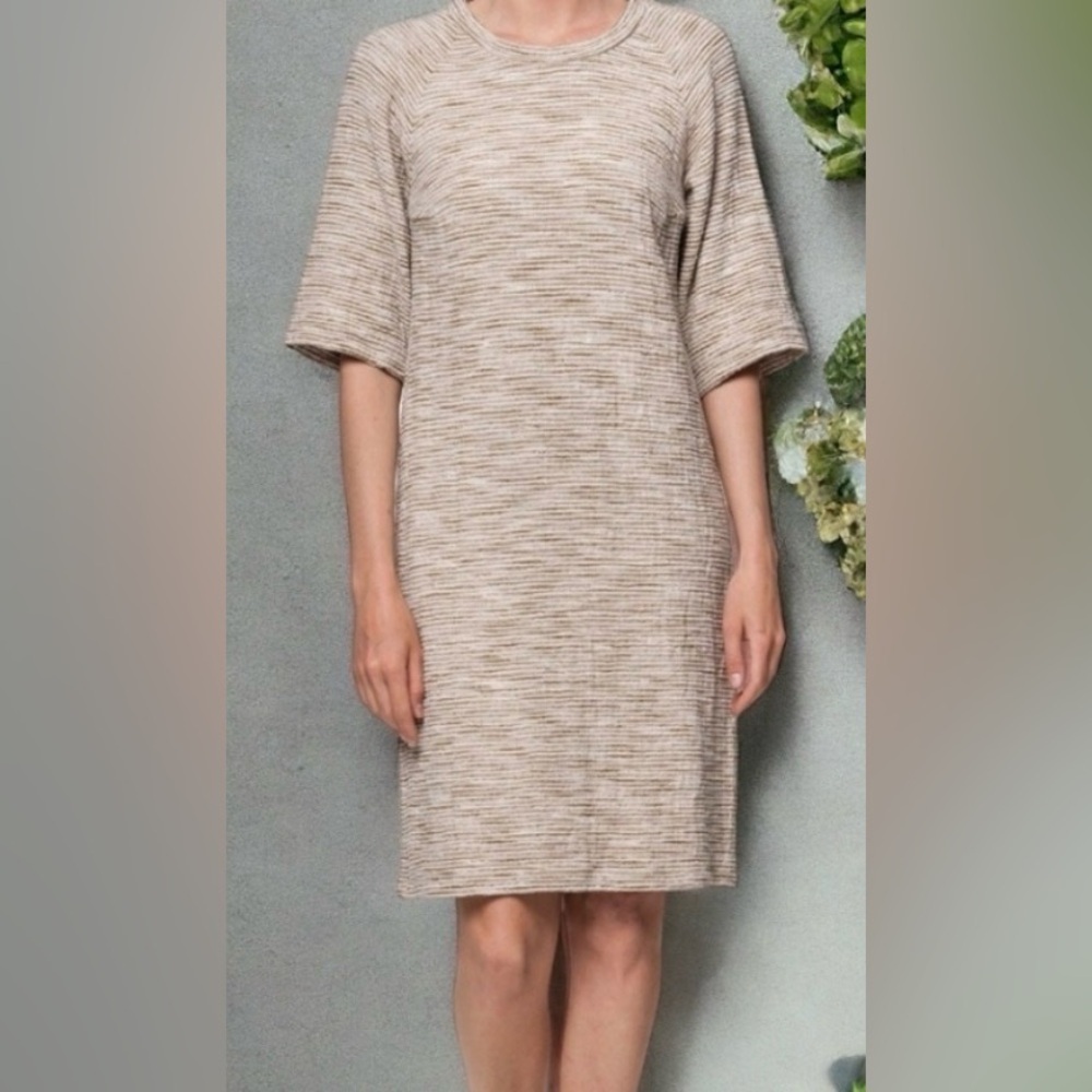 Humanoid Italian Organic Cotton Dress in Sand Color sz XS